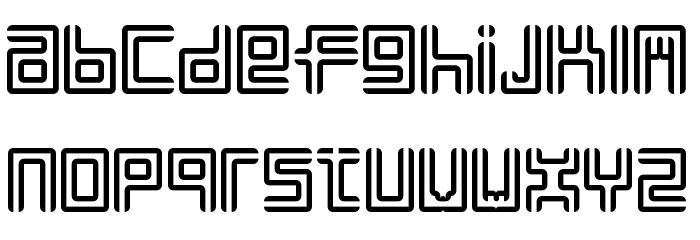 Liner Regular Font LOWERCASE