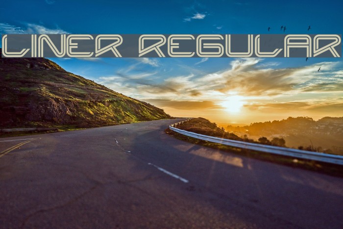 Liner Regular Font examples