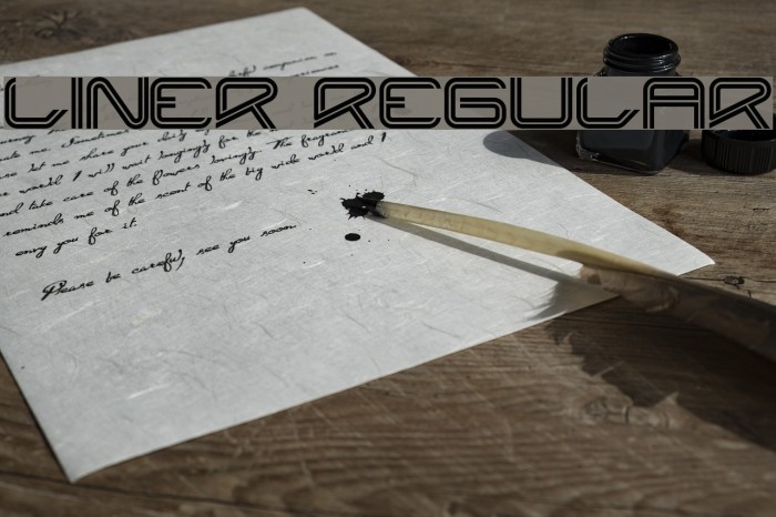 Liner Regular Font examples