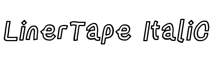 LinerTape Italic  नि: शुल्क फ़ॉन्ट्स डाउनलोड