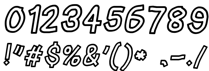 LinerTape Italic Font OTHER CHARS