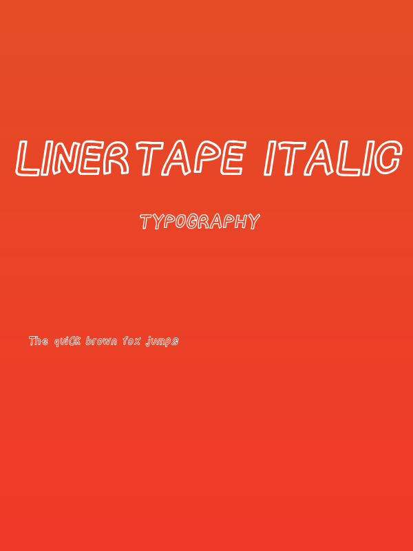 LinerTape Italic Poster