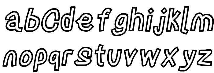 LinerTape Italic Font LOWERCASE