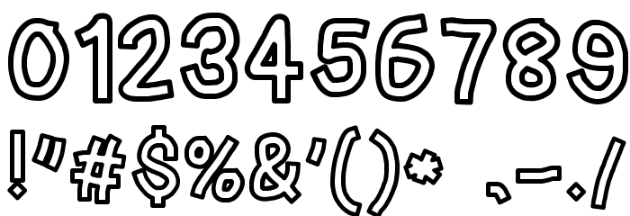 LinerTape Font OTHER CHARS