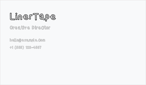 LinerTape Business Card