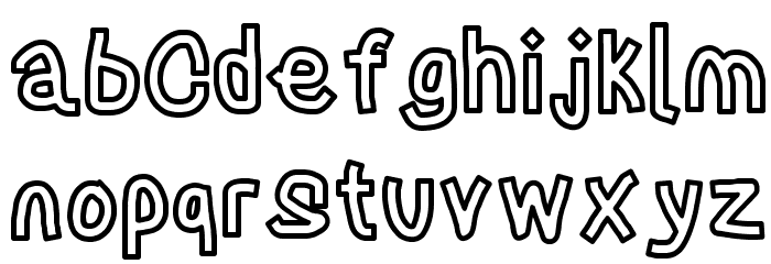 LinerTape Font LOWERCASE
