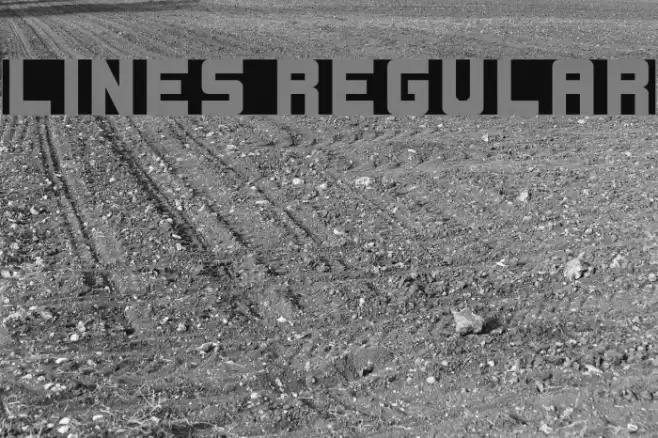Lines Regular Font examples