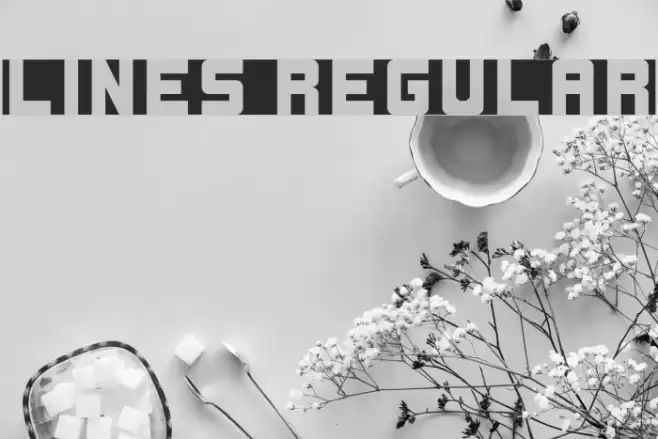 Lines Regular Font examples
