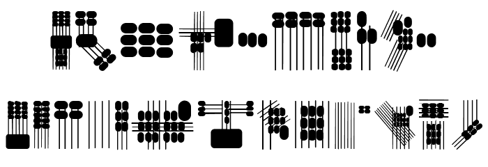 Lines and Objects Regular Font OTHER CHARS