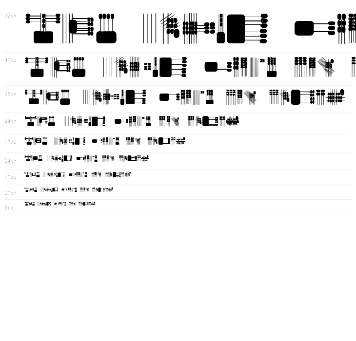 Lines and Objects Regular Waterfall