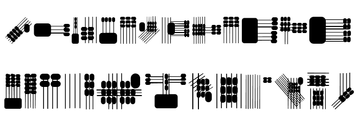 Lines and Objects Regular Font LOWERCASE