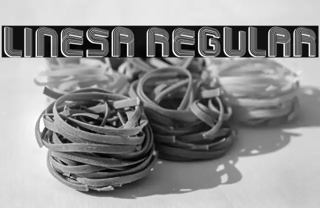 Linesa Regular Fonte examples