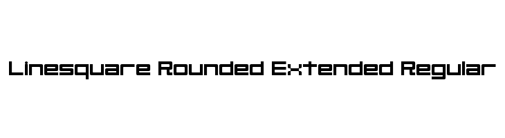 Linesquare Rounded Extended Regular  免费字体下载