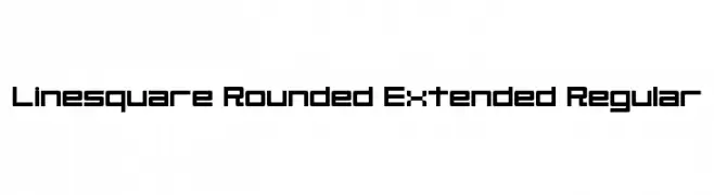 Linesquare Rounded Extended Regular  font caratteri gratis
