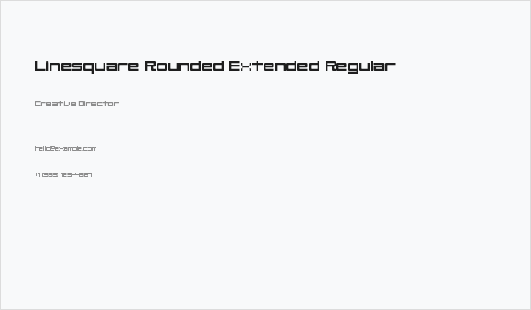 Linesquare Rounded Extended Regular Business Card