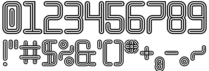 Linestrider Rounded Regular Font OTHER CHARS