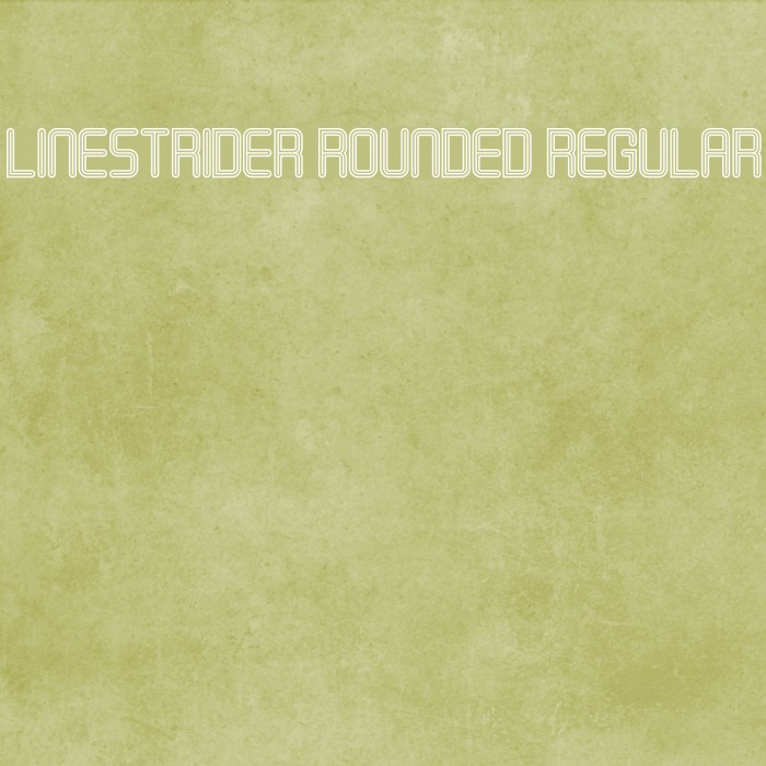 Linestrider Rounded Regular Font examples