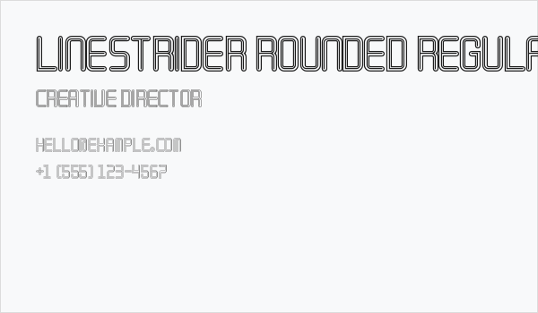 Linestrider Rounded Regular Business Card