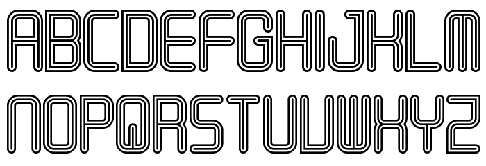 Linestrider Rounded Regular Font LOWERCASE