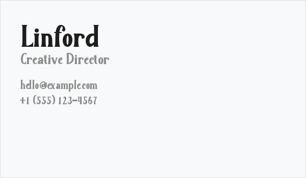 Linford Business Card