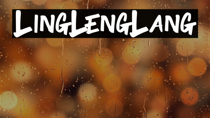LingLengLang Font examples