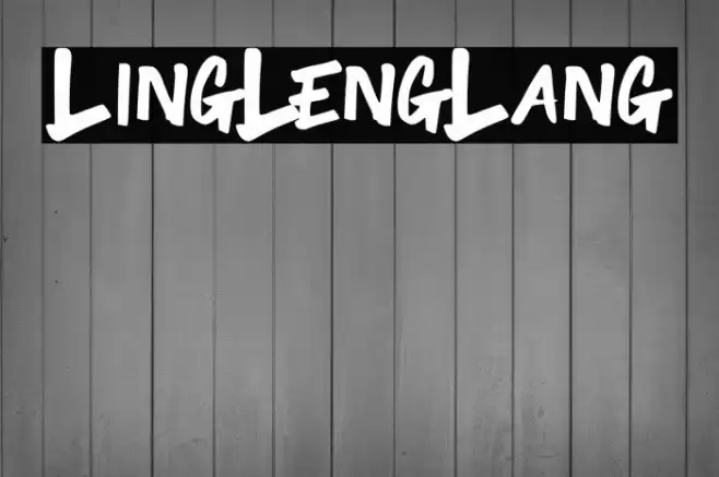 LingLengLang Font examples