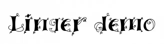 Linger demo  Frei Schriftart Herunterladen