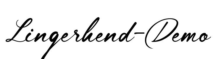 Lingerhend-Demo  Free Fonts Download