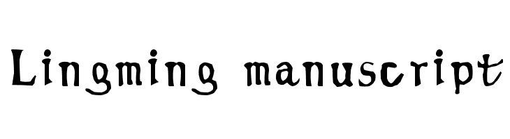 Lingming manuscript  Free Fonts Download