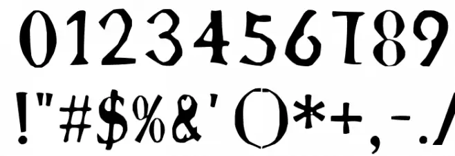 Lingming manuscript Font OTHER CHARS