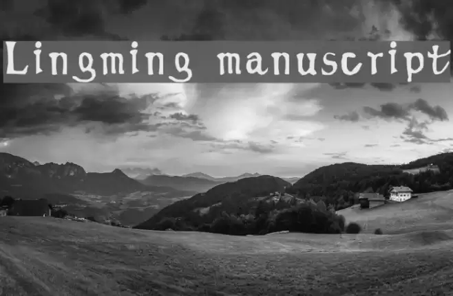 Lingming manuscript Font examples