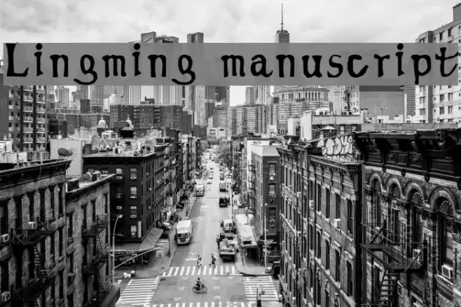 Lingming manuscript Font examples