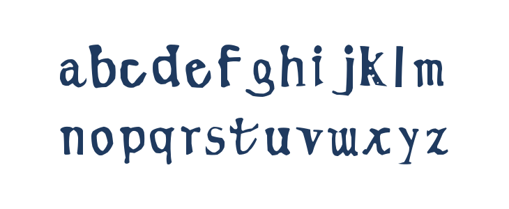 Lingming manuscript Lowercase