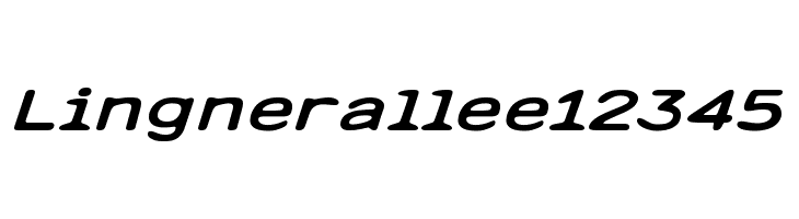 Lingnerallee 12345  font caratteri gratis