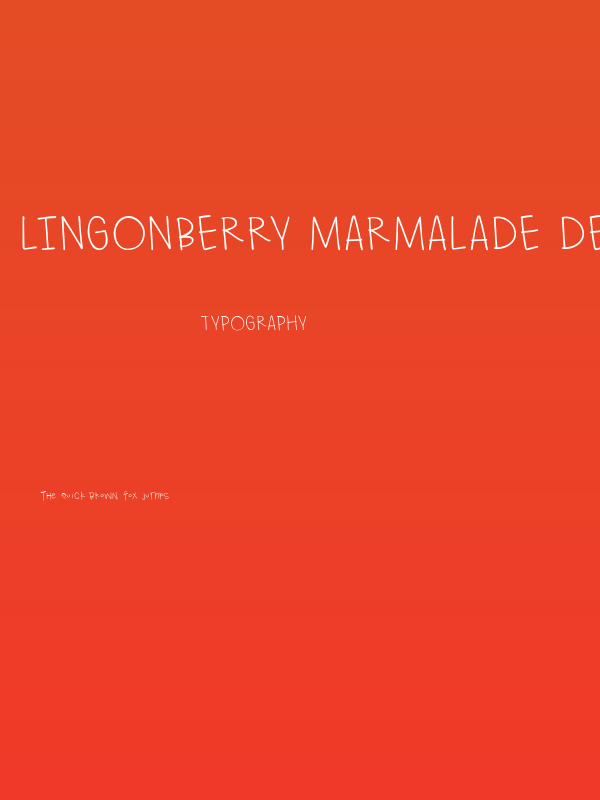 Lingonberry Marmalade Demo Poster