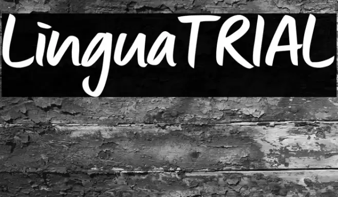 Lingua_TRIAL Font examples