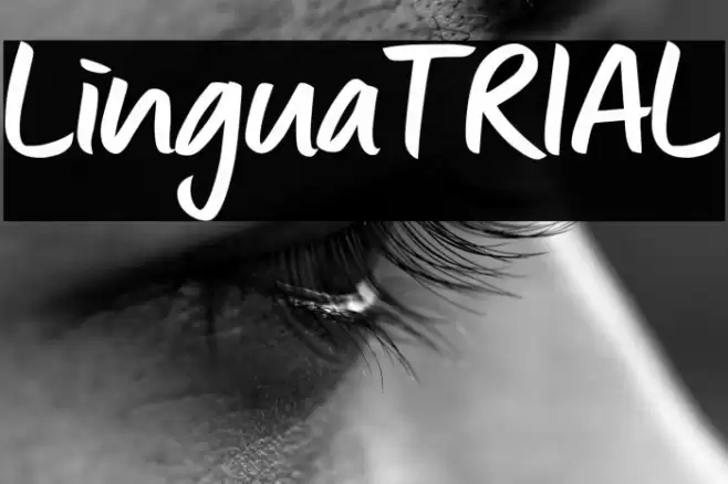 Lingua_TRIAL Font examples