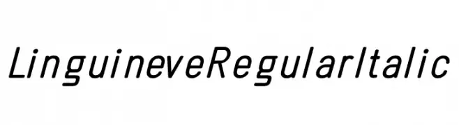 Linguineve Regular Italic  Fuentes Gratis Descargar