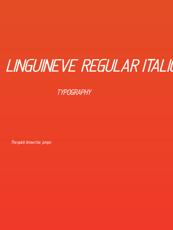 Linguineve Regular Italic Poster