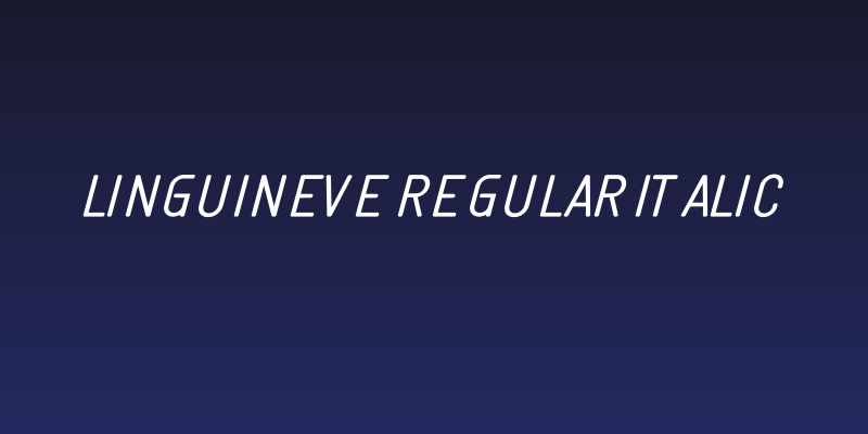 Linguineve Regular Italic Social Header