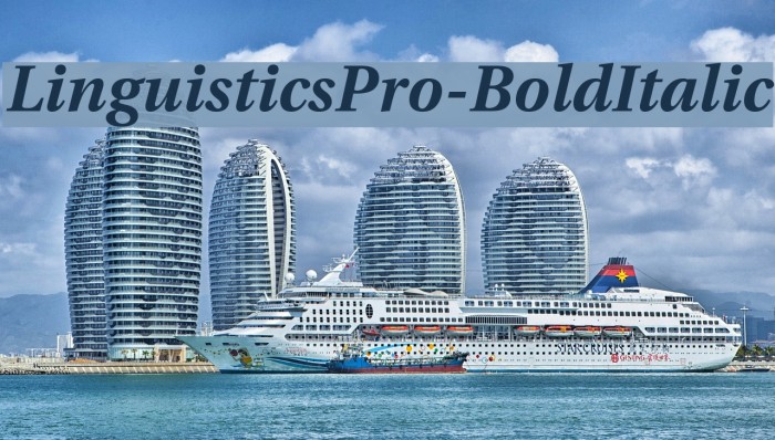 LinguisticsPro-BoldItalic Fuentes examples