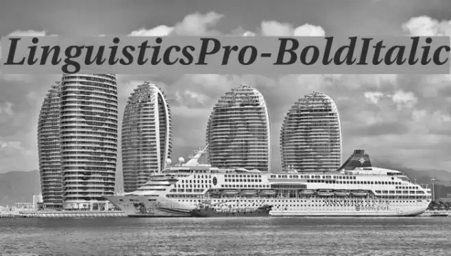 LinguisticsPro-BoldItalic Font examples