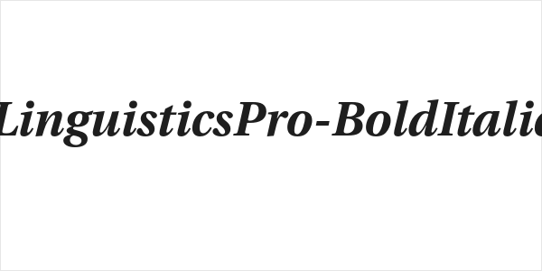 LinguisticsPro-BoldItalic Logo