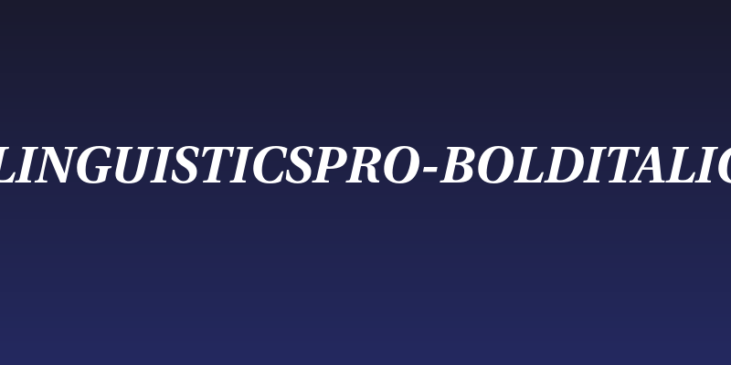 LinguisticsPro-BoldItalic Social Header