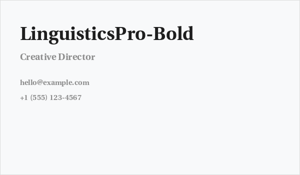 LinguisticsPro-Bold Business Card