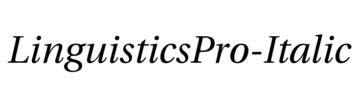 LinguisticsPro-Italic Fuentes