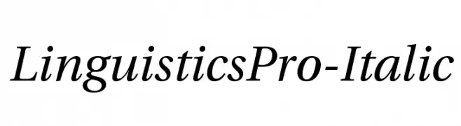 LinguisticsPro-Italic  フリーフォントのダウンロード