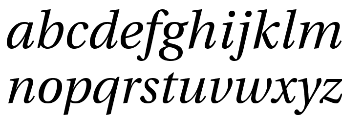 LinguisticsPro-Italic Font LOWERCASE