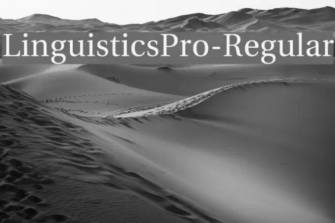 LinguisticsPro-Regular Font examples