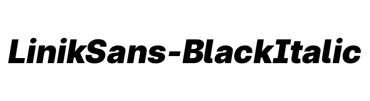 LinikSans-BlackItalic  font caratteri gratis